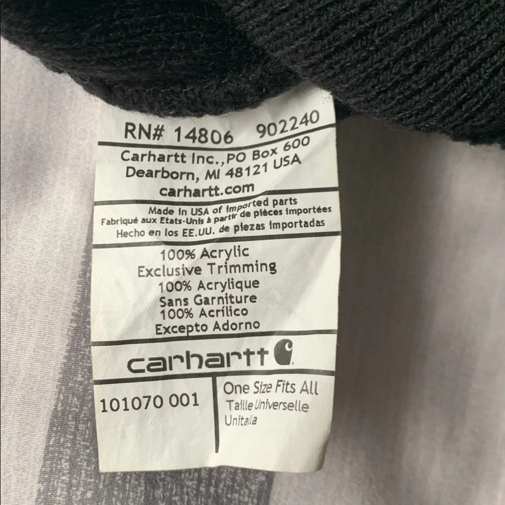 CARHARTT All Black Beanie - Picture 3 of 4